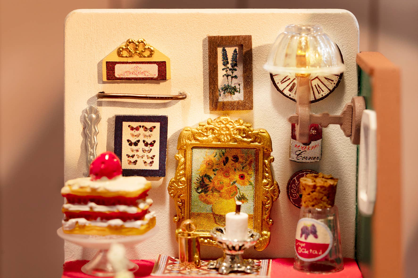Hands Craft Model Kits > Other Model Kits DIY Miniature House Kit: Holiday Living Room 810101580710 DS028