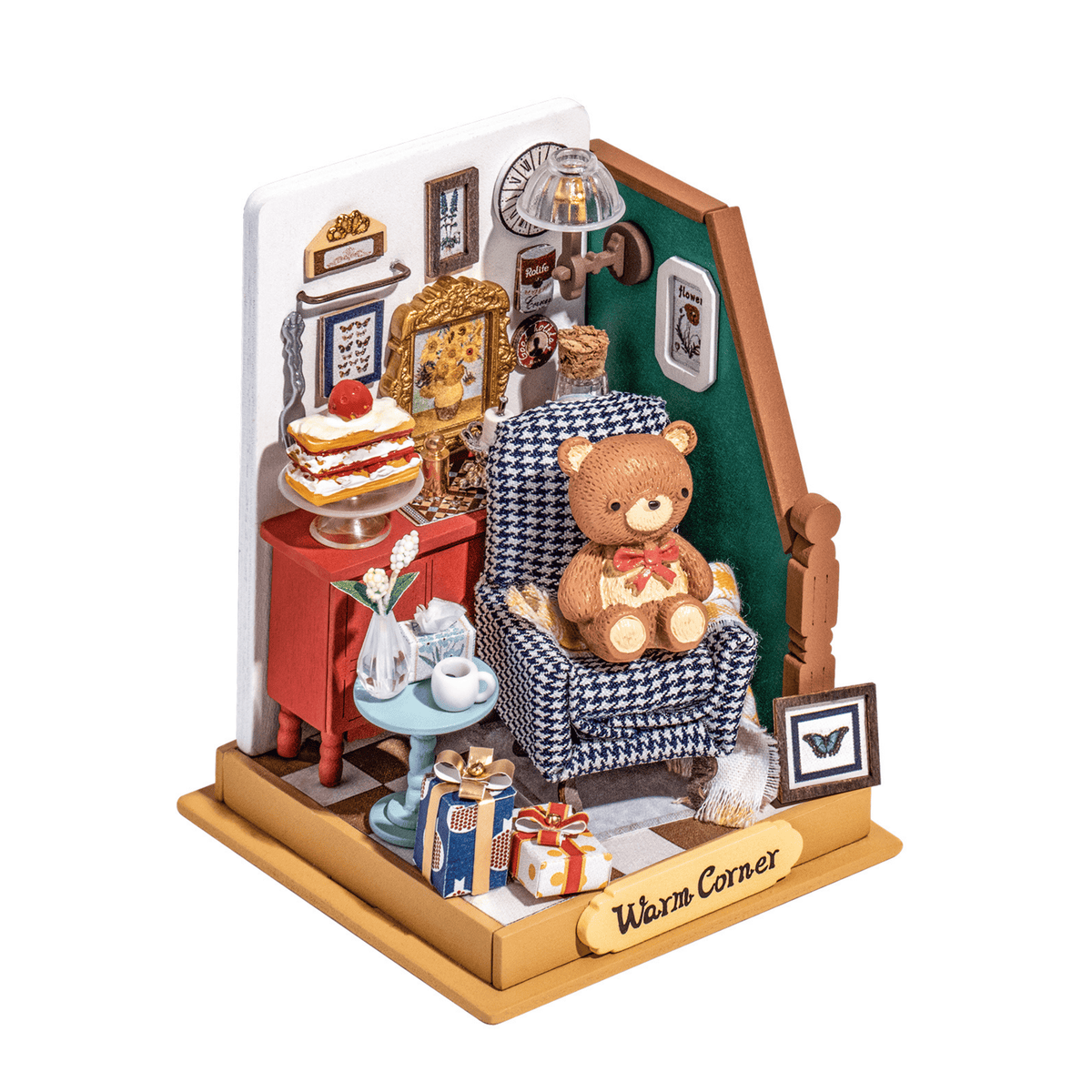 Hands Craft Model Kits > Other Model Kits DIY Miniature House Kit: Holiday Living Room 810101580710 DS028