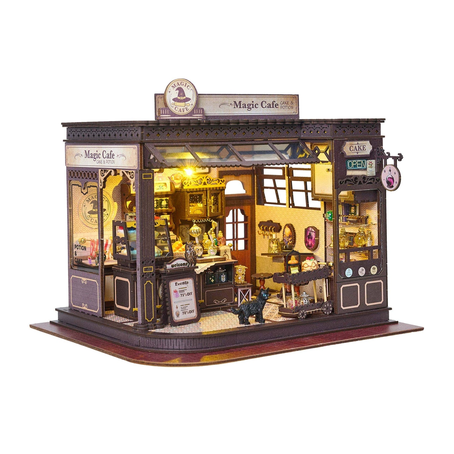 Hands Craft Model Kits > Other Model Kits DIY Miniature House Kit: Magic Café 810101582455 MIN201