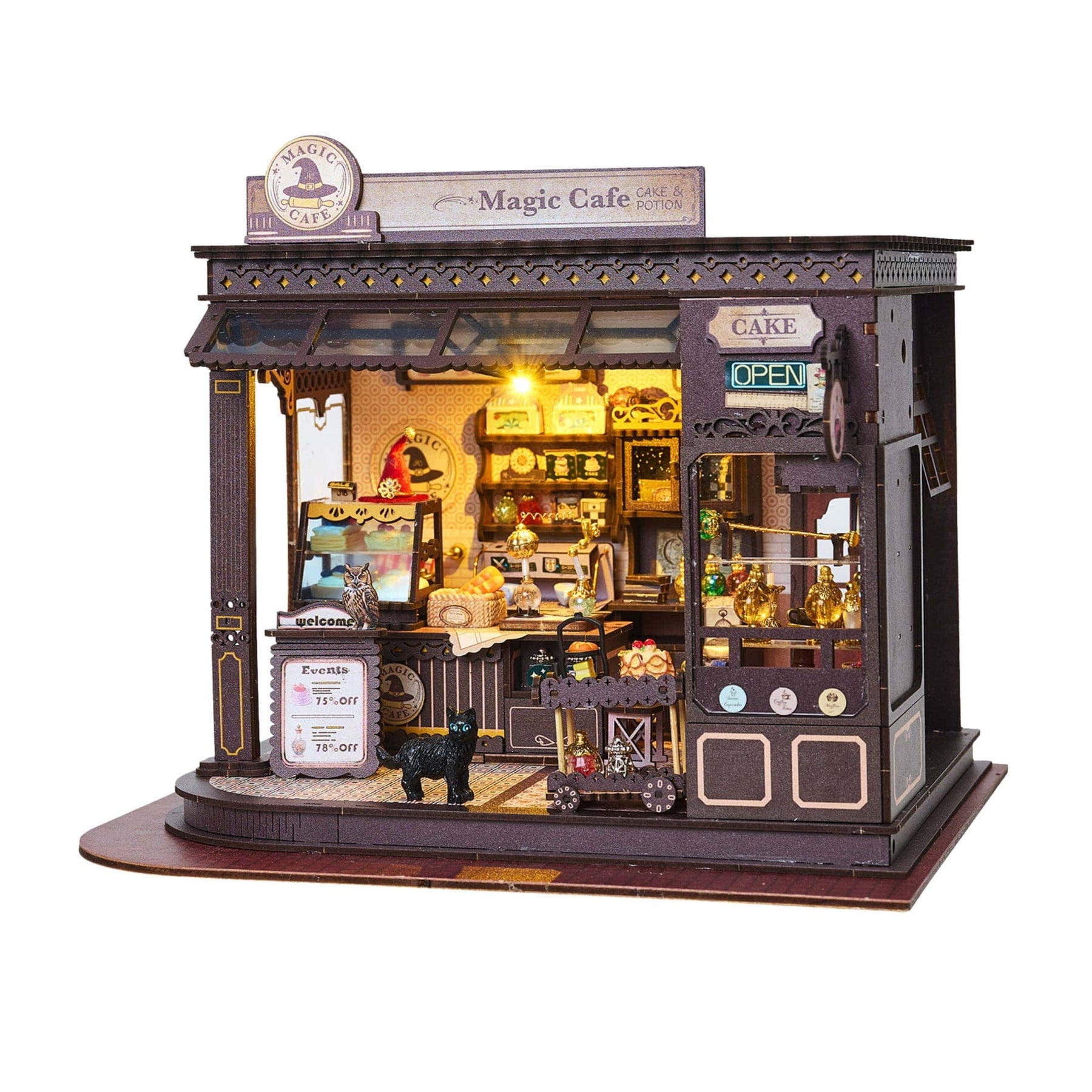 Hands Craft Model Kits > Other Model Kits DIY Miniature House Kit: Magic Café 810101582455 MIN201