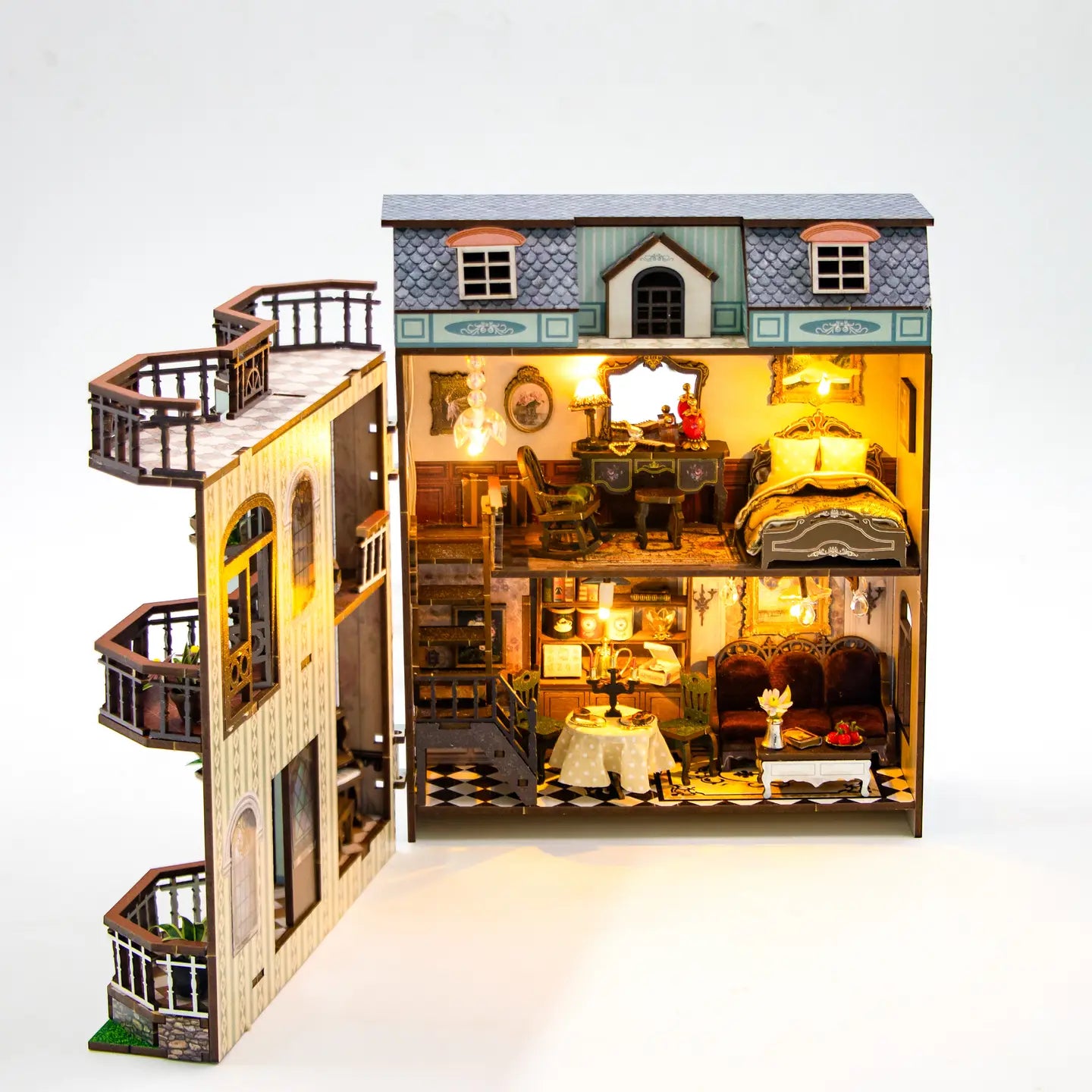 Hands Craft Model Kits > Other Model Kits DIY Miniature House Kit: Marigold Manor 810101583988 MIN402
