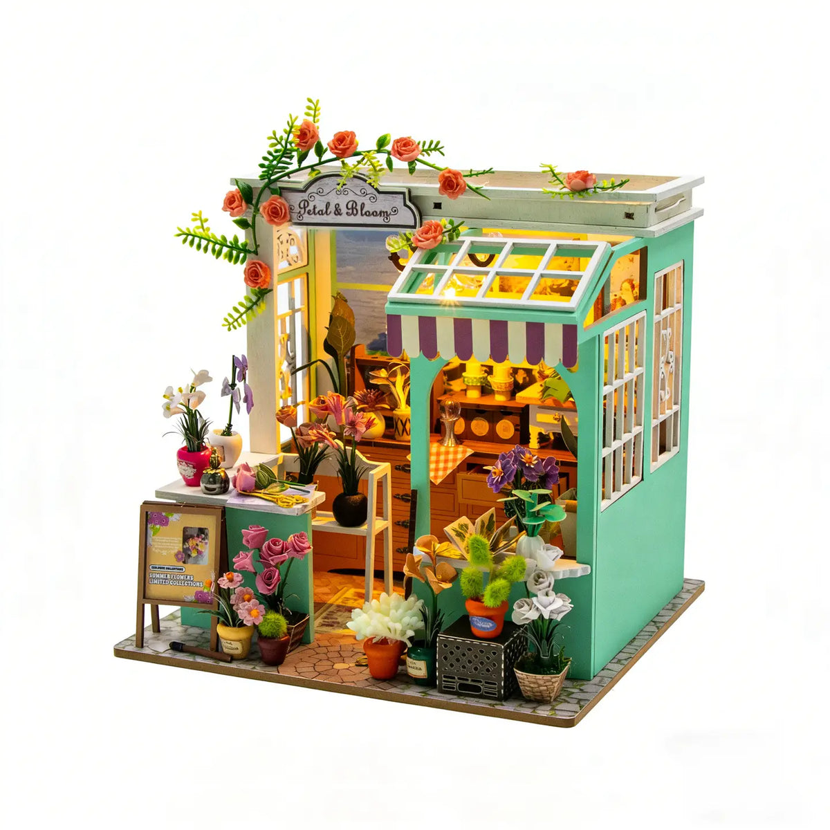 Hands Craft Model Kits > Other Model Kits DIY Miniature House Kit: Petal & Bloom 810101583957 MIN111