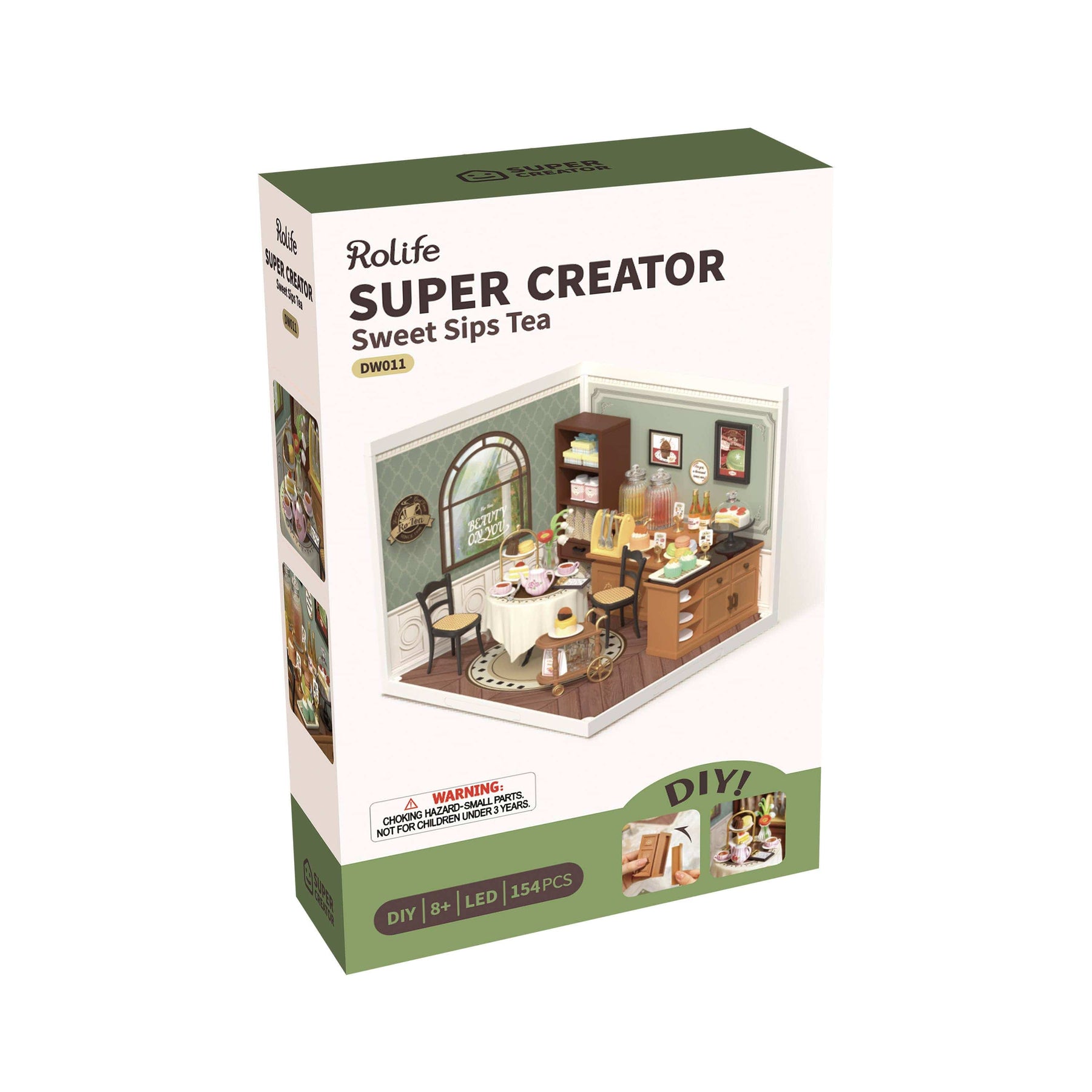 Hands Craft Model Kits > Other Model Kits DIY Miniature House Kit: Sweet Sips Tea 810101581809 DW011