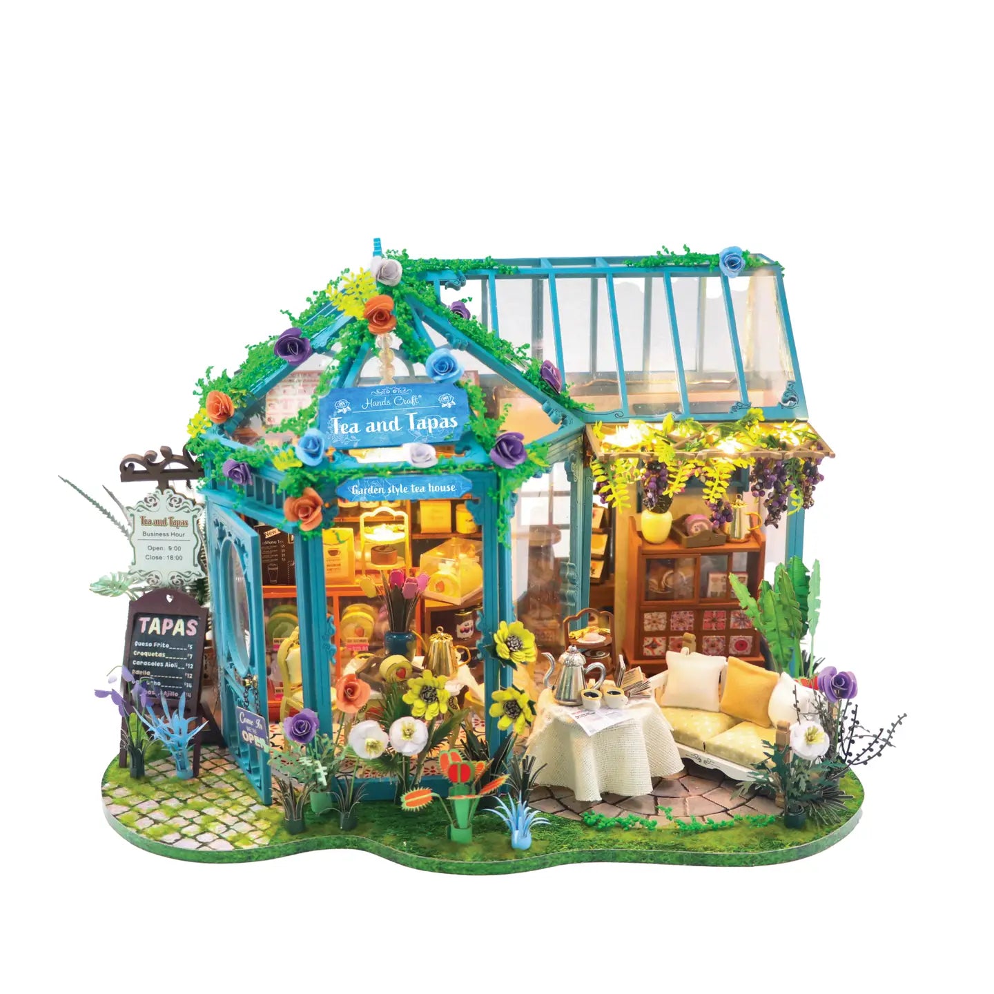 Hands Craft Model Kits > Other Model Kits DIY Miniature House Kit: Teas and Tapas 810101583896 MIN109