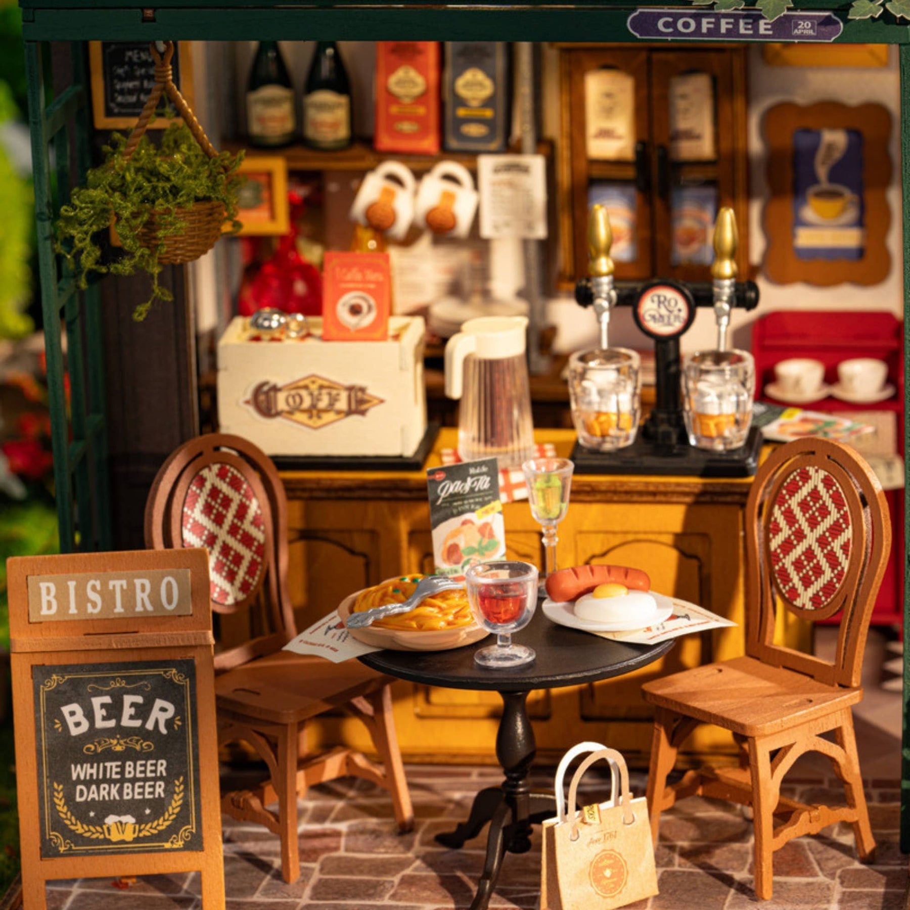 Hands Craft Model Kits > Other Model Kits DIY Miniature House Kit: Tipsy Restaurant 810101583483 DG167