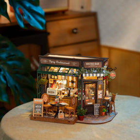 Hands Craft Model Kits > Other Model Kits DIY Miniature House Kit: Tipsy Restaurant 810101583483 DG167