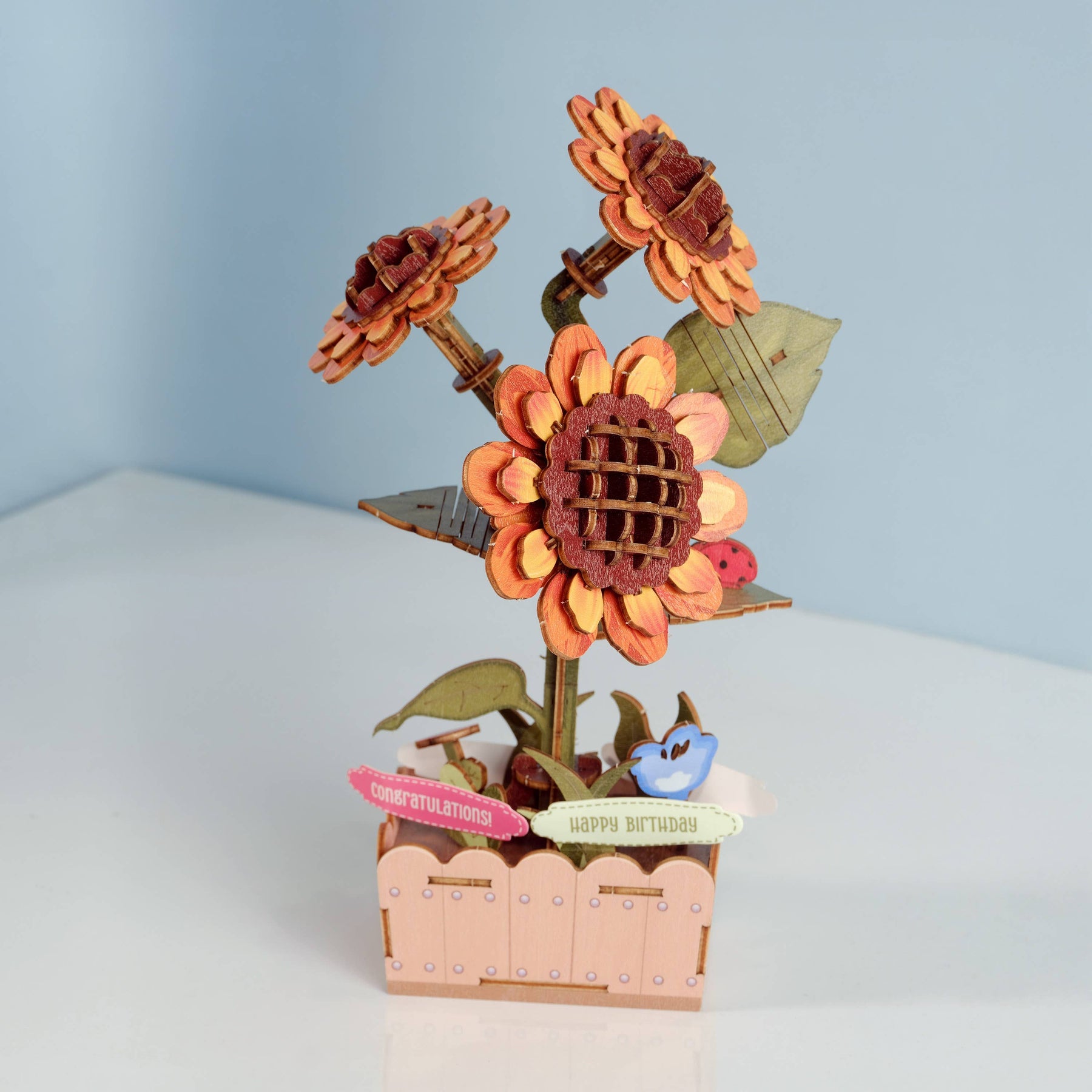 Hands Craft Model Kits > Other Model Kits DIY Wooden Puzzle Kit - Sunflower Bloom Set 810101582486 WPZ1001