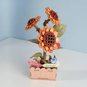 Hands Craft Model Kits > Other Model Kits DIY Wooden Puzzle Kit - Sunflower Bloom Set 810101582486 WPZ1001