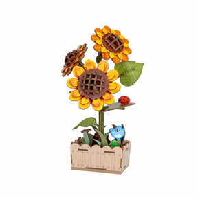 Hands Craft Model Kits > Other Model Kits DIY Wooden Puzzle Kit - Sunflower Bloom Set 810101582486 WPZ1001