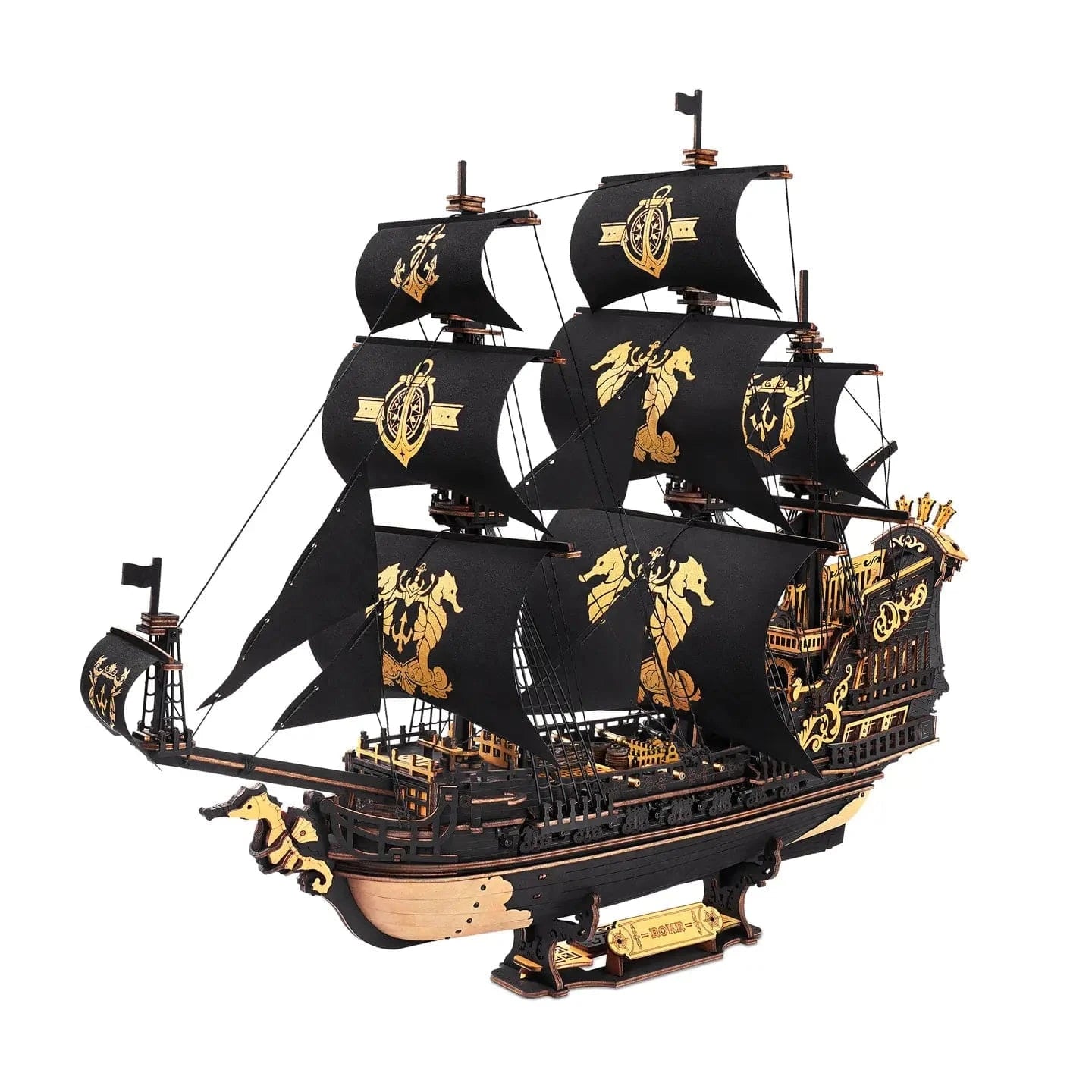 Hands Craft Model Kits > Other Model Kits Diy Wooden Puzzle: the Seahorse Barque 810101581588 MCB02