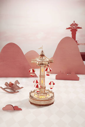 Hands Craft Model Kits > Other Model Kits Electro-Mechanical Wooden Puzzle: Parachute Tower 810101580420 EA01