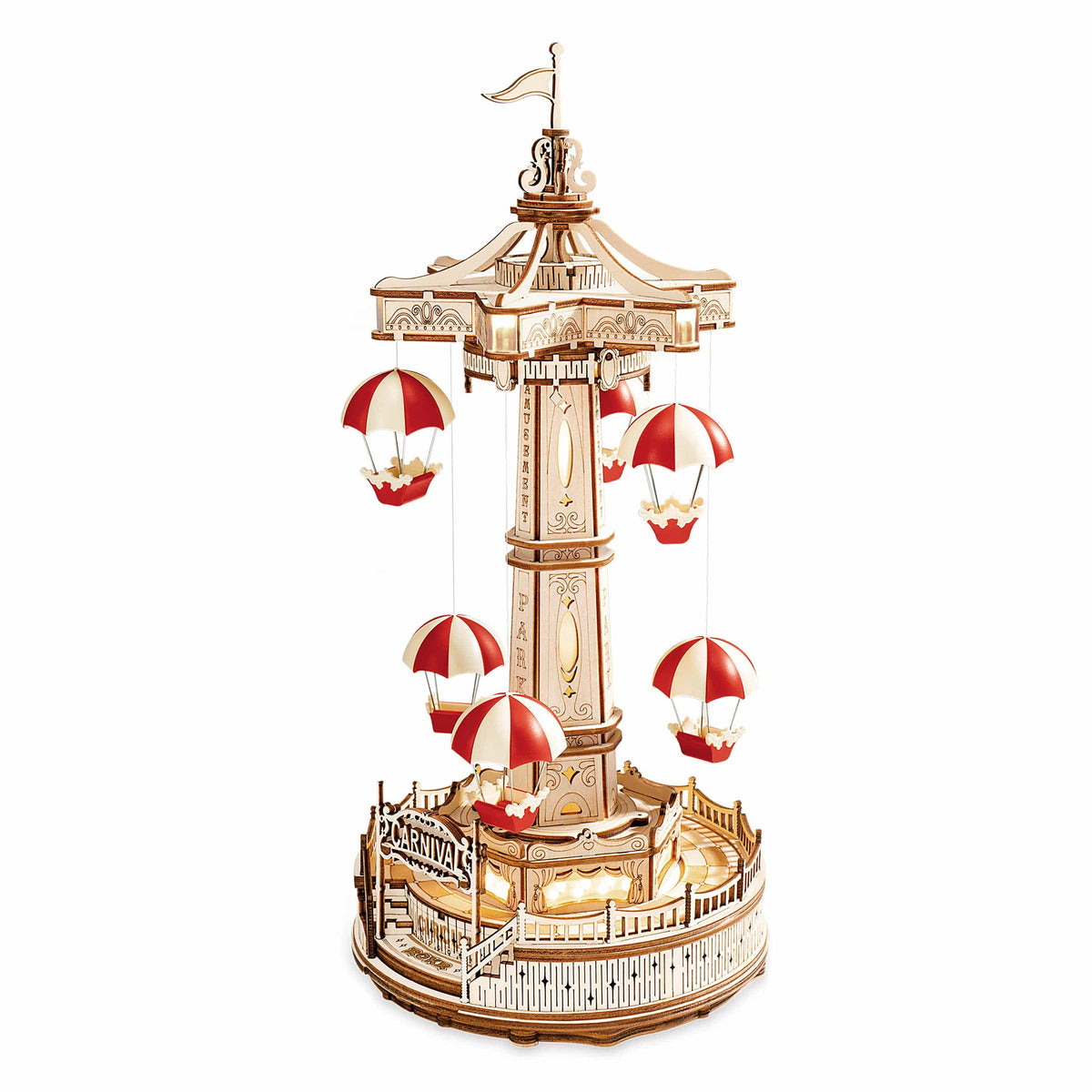 Hands Craft Model Kits > Other Model Kits Electro-Mechanical Wooden Puzzle: Parachute Tower 810101580420 EA01