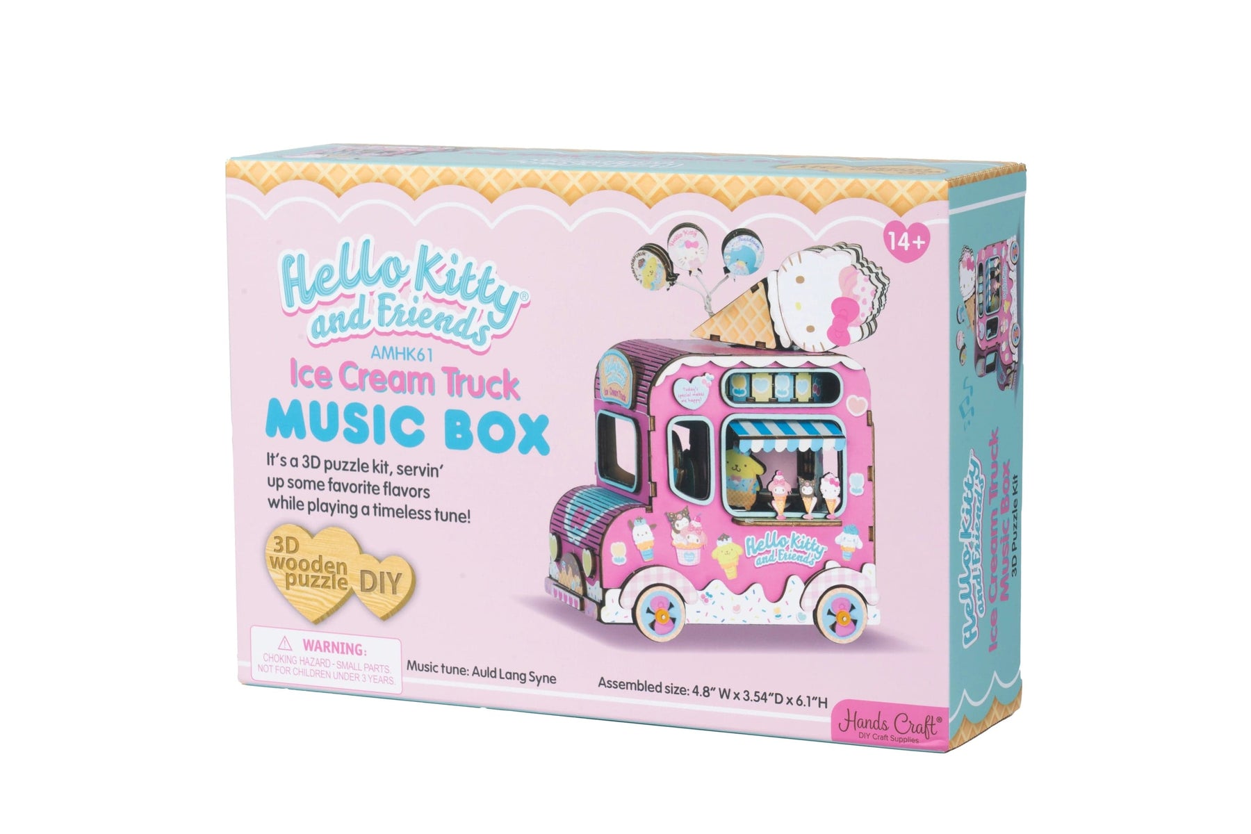Hands Craft Model Kits > Other Model Kits Hello Kitty and Friends Wooden Music Box: Ice Cream Truck 810101581144 AMHK61