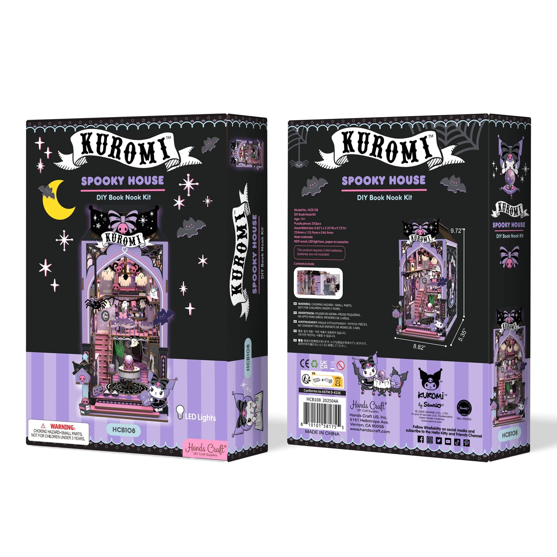Hands Craft Model Kits > Other Model Kits Kuromi Spooky House - DIY Book Nook Kit 810101581755 HCB108