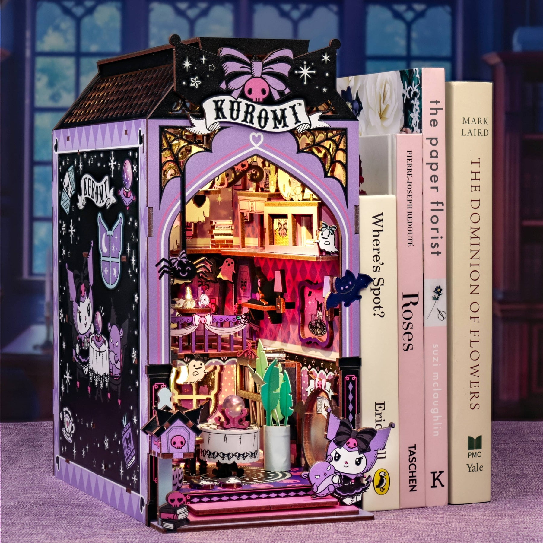 Hands Craft Model Kits > Other Model Kits Kuromi Spooky House - DIY Book Nook Kit 810101581755 HCB108
