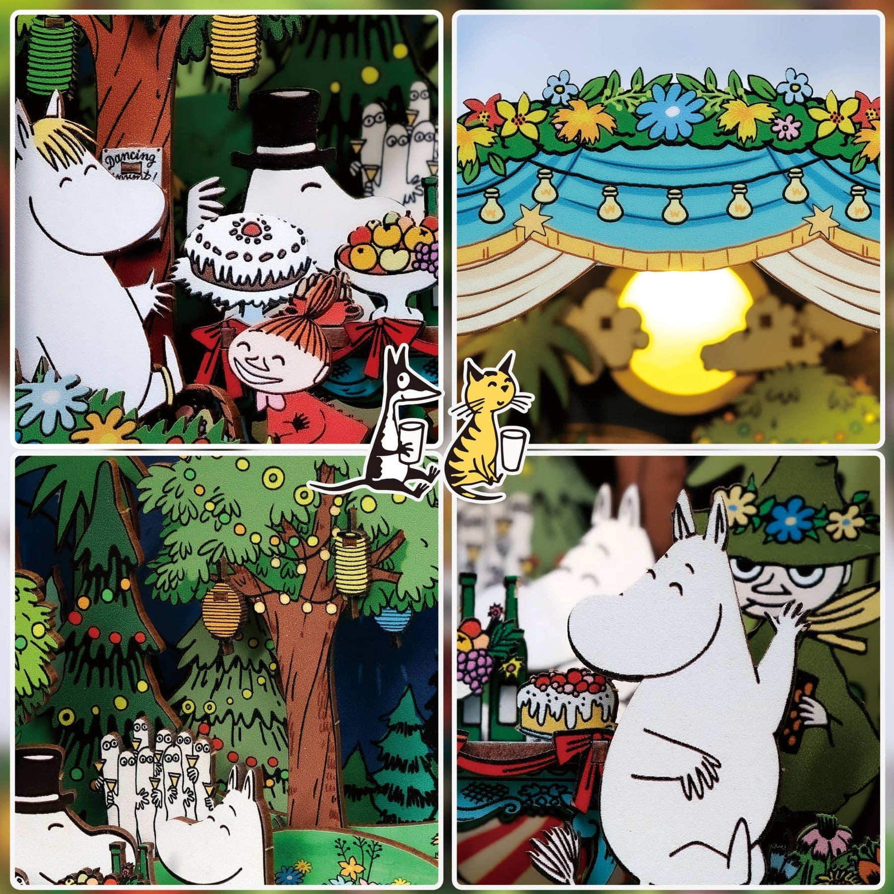 Hands Craft Model Kits > Other Model Kits Moomin Moominous Dance Party  - DIY Book Nook Kit 810101582936 HCB206