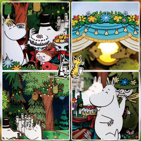 Hands Craft Model Kits > Other Model Kits Moomin Moominous Dance Party  - DIY Book Nook Kit 810101582936 HCB206