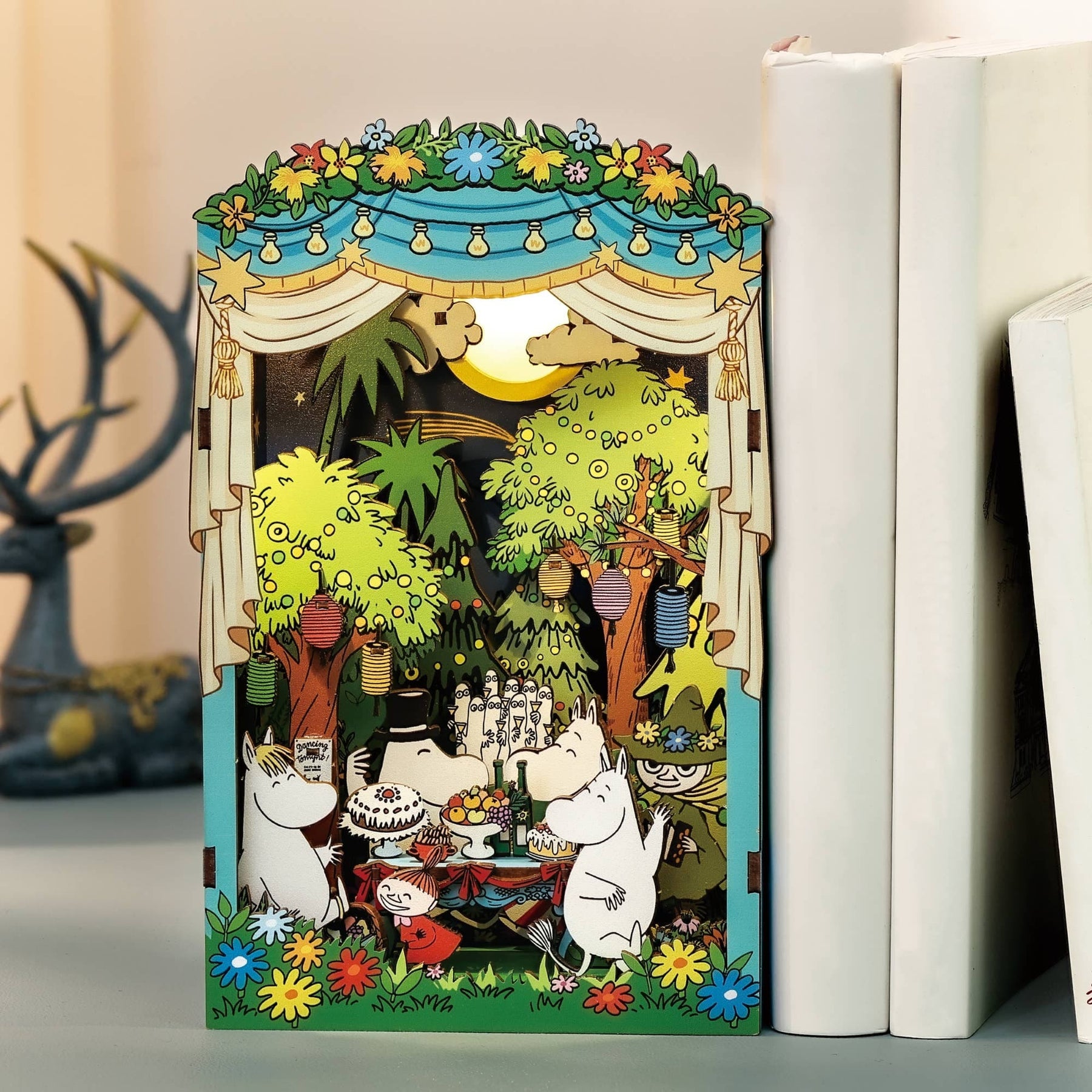 Hands Craft Model Kits > Other Model Kits Moomin Moominous Dance Party  - DIY Book Nook Kit 810101582936 HCB206