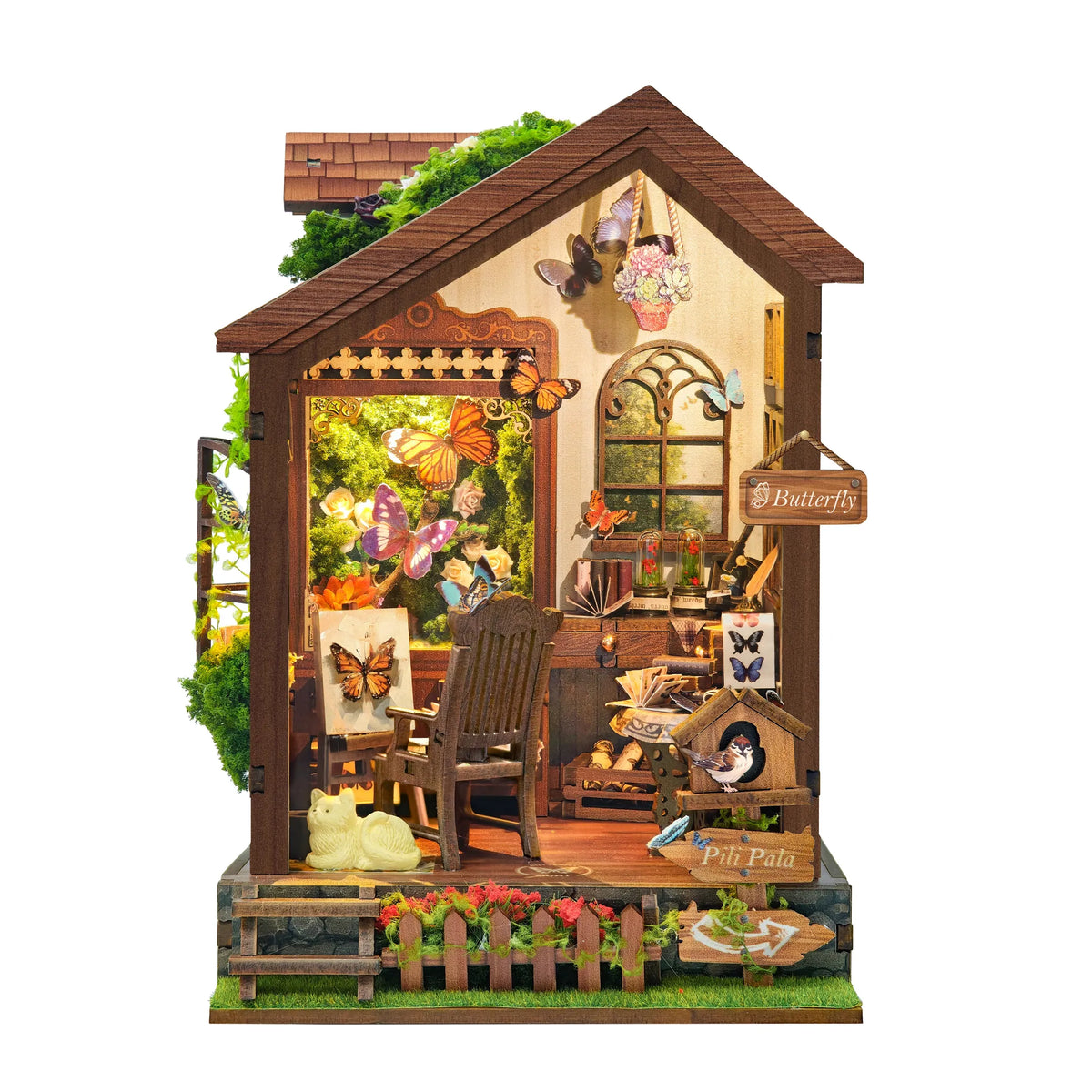 Hands Craft Puzzles > 3D Puzzles Hands Craft: DIY Book Nook Kit - Butterfly Workshop 810101583742 BNH204