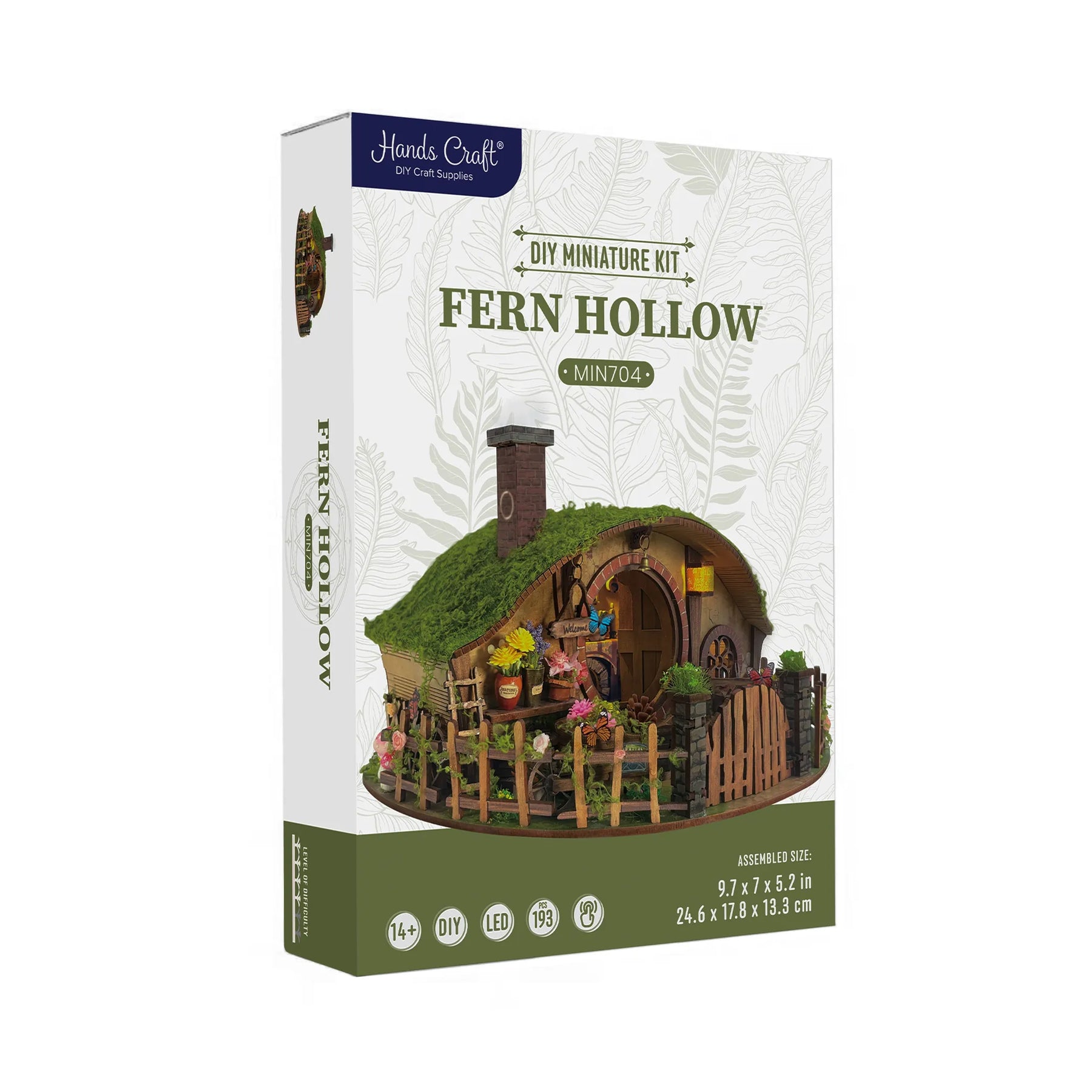 Hands Craft Puzzles > 3D Puzzles Hands Craft: DIY Miniature House Kit - Fern Hollow 810101583810 MIN704