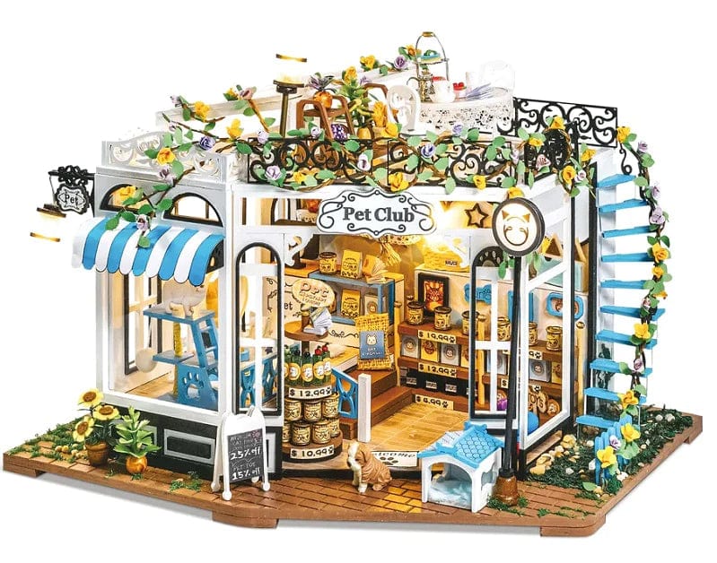 Hands Craft Puzzles > 3D Puzzles Hands Craft: DIY Miniature House Kit - Pet Club 810101580604 MIN101