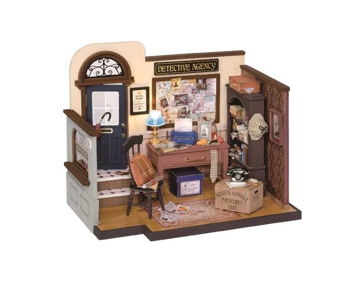 Hands Craft Puzzles > 3D Puzzles Hands Craft: DIY Miniature House Kit - Mose's Detective Agency 810101580413 DG157