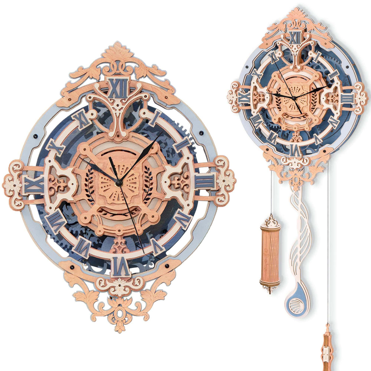 Hands Craft Puzzles > 3D Puzzles Hands Craft: DIY Wooden Puzzle Wall Clock - Romantic Notes 810101580383 LC701