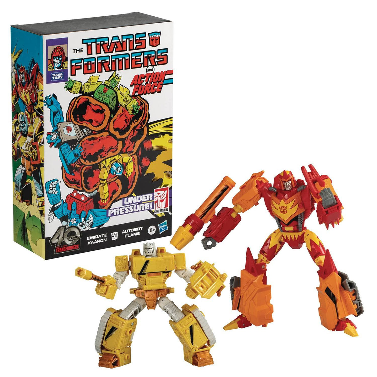 Hasbro Toys > Action Figures > Animation HASBRO: TRANSFORMERS 40TH ANN - GEN COMIC XAARON & FLAME ACTION FIGURE 2PK 5010996261960 STL360517