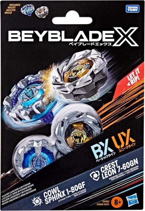 Hasbro Toys > Other Toys Beyblade X: Cowl Sphinx 1-80GF BX & Crest Leon 7-60GN UX Dual Pack Set 195166291482 HSBF9586