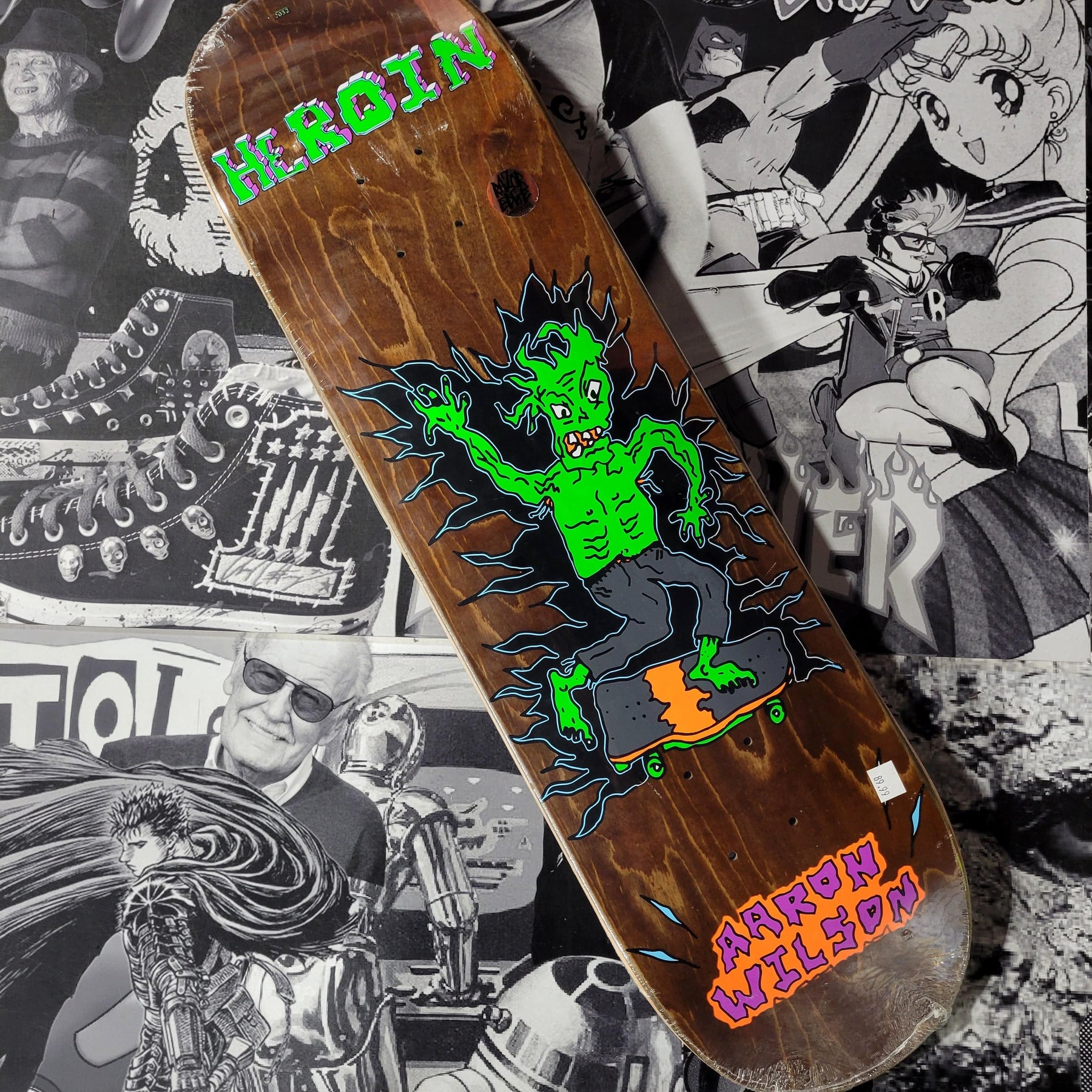 Heroin Skateboards > Decks Heroin: Aaron Wilson Dead Toon Deck, 8.5" 68268540