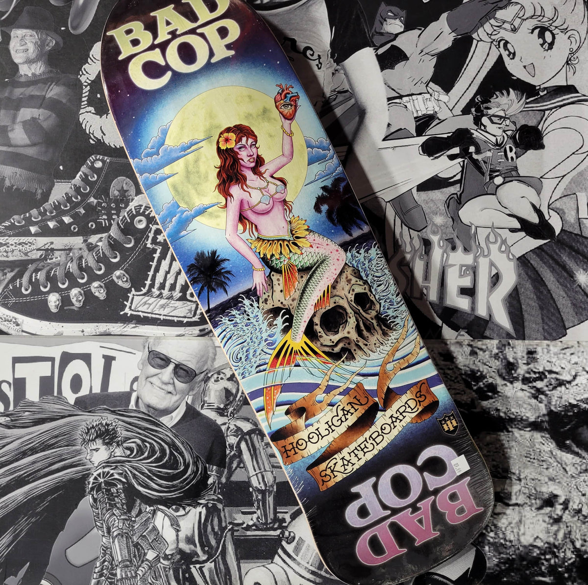 Hooligan Skateboards > Decks Hooligan: Bad Cop Fishtail Deck 9" 72545020