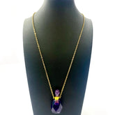 Hymgho Premium Dice Apparel Gemstone Potion Bottle Necklace - Amethyst HY00596 HY00596