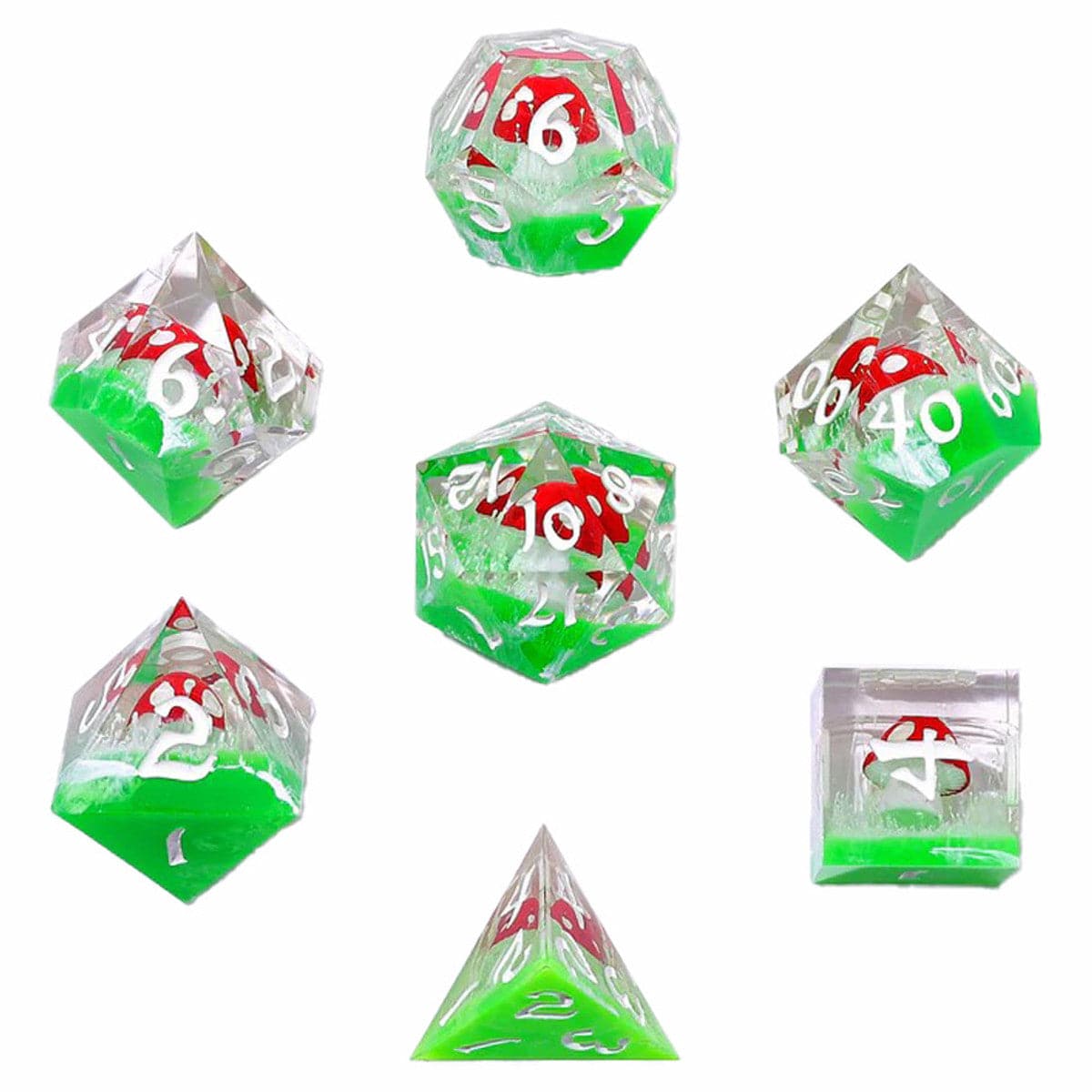 Hymgho Premium Dice Dice 7-Set Captured Magic Sharp Edge Resin: Fairy Trip BRR091 HYOBRR091