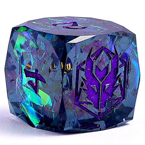 Hymgho Premium Dice Dice Captured Magic Luster Cut Resin - Starry Night Purple BRR112 BRR112