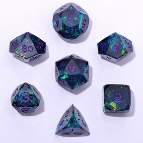 Hymgho Premium Dice Dice Captured Magic Luster Cut Resin - Starry Night Purple BRR112 BRR112