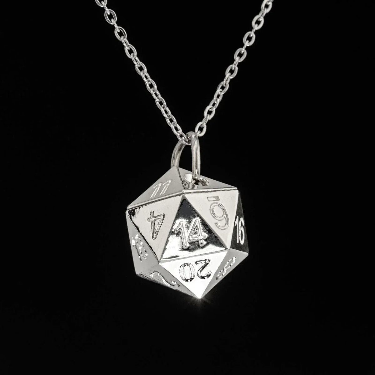 Hymgho Premium Dice Dice Metal D20 Necklace - Silver BRN008 BRN008