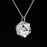 Hymgho Premium Dice Dice Metal D20 Necklace - Silver BRN008 BRN008
