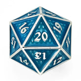 Hymgho Premium Dice Dice > Other Dice 45mm Solid Metal Behemoth Spindown D20 - Glow in the Dark HY00423 HY00423