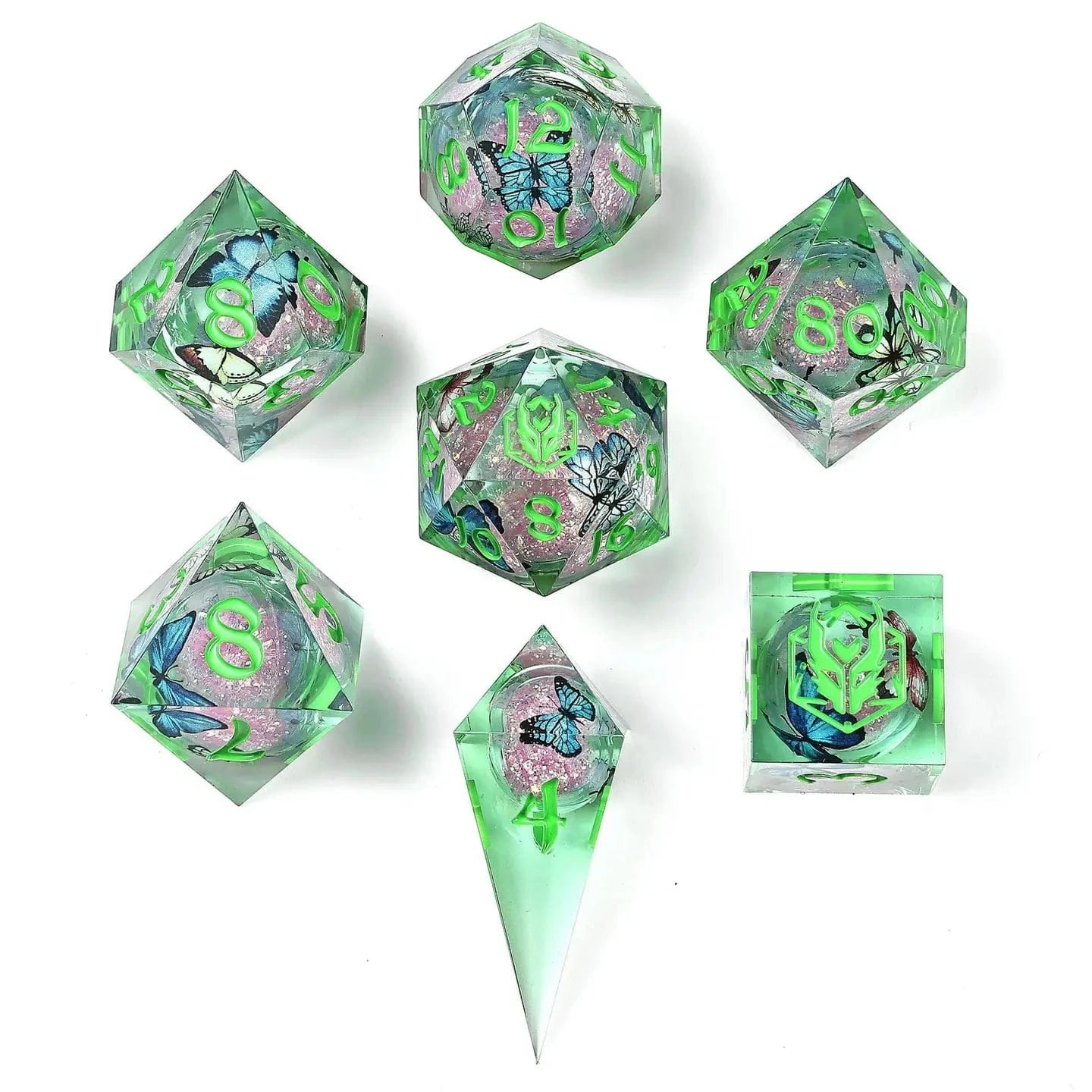 Hymgho Premium Dice Dice > Other Dice Captured Magic Sharp Edged Liquid Core Dice Set - Dream Wing BRR085 BRR085