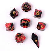 Hymgho Premium Dice Dice > Other Dice Wyrmforged Rollers - Rounded Edge 8 Piece Polyhedral Dice set - Blood Pact HY02013 HY02013
