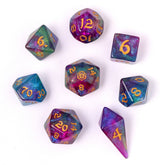 Hymgho Premium Dice Dice > Other Dice Wyrmforged Rollers - Rounded Edge 8 Piece Polyhedral Dice set - Siren's Melody HY02004 HY02004