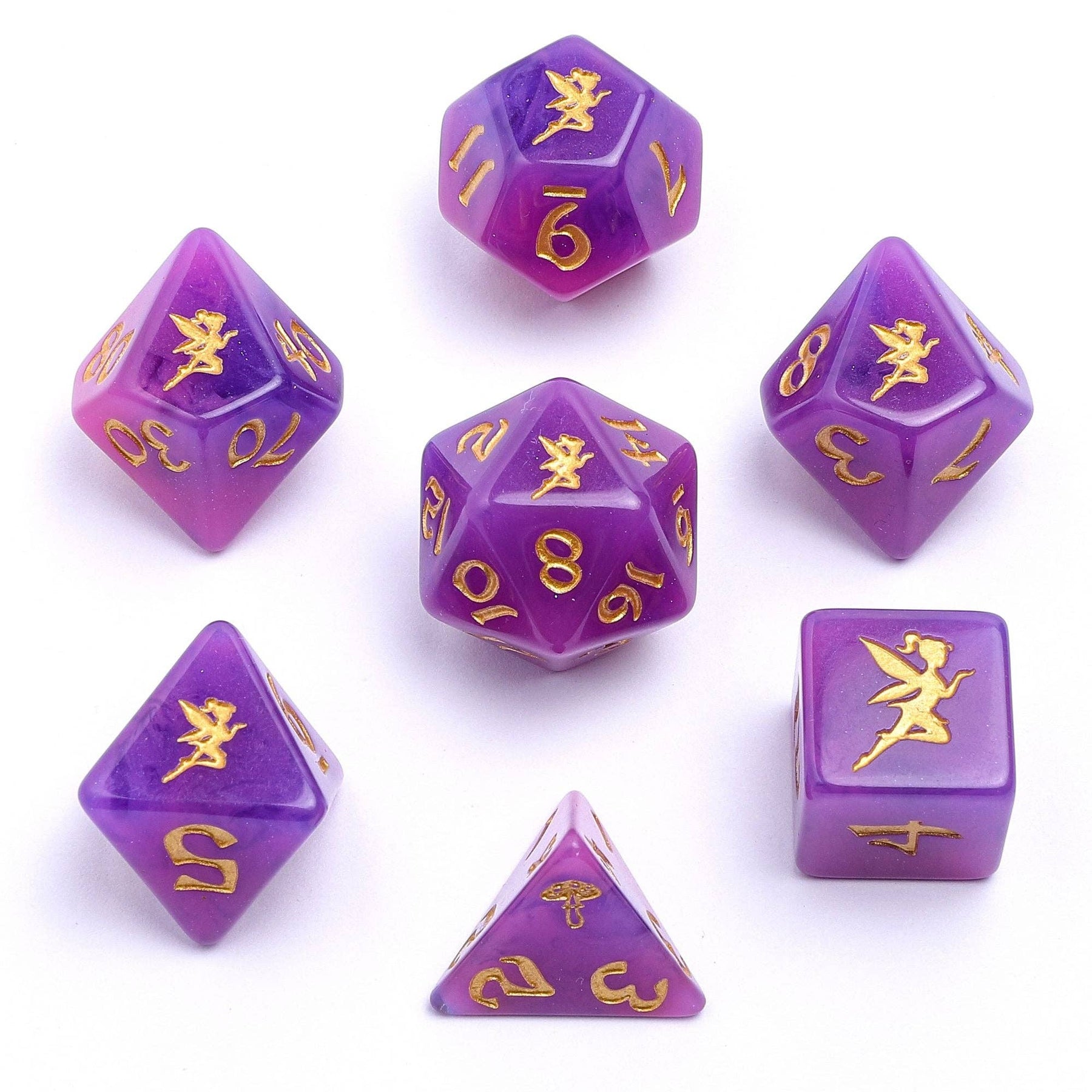 Hymgho Premium Dice Dice > Other Dice Wyrmforged Rollers - Rounded Plastic - Pixie Dust Gold HY00327 HY00327