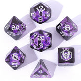 Hymgho Premium Dice Dice > Other Dice Wyrmforged Rollers - Rounded Resin Polyhedral Dice - Dragon Eye Purple HY00334 HY00334
