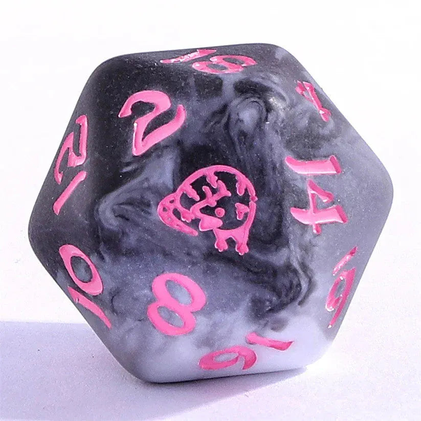 Hymgho Premium Dice Dice Wyrmforged Rollers Round Edge Resin Rpg Dice Set - Opossum - Grey HY00572 HY00572