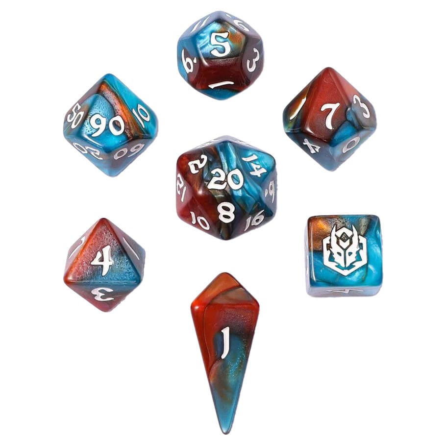 Hymgho Premium Gaming Dice 7-Set Mini Polymer: Bard's Cloak HY02037 HYO2037