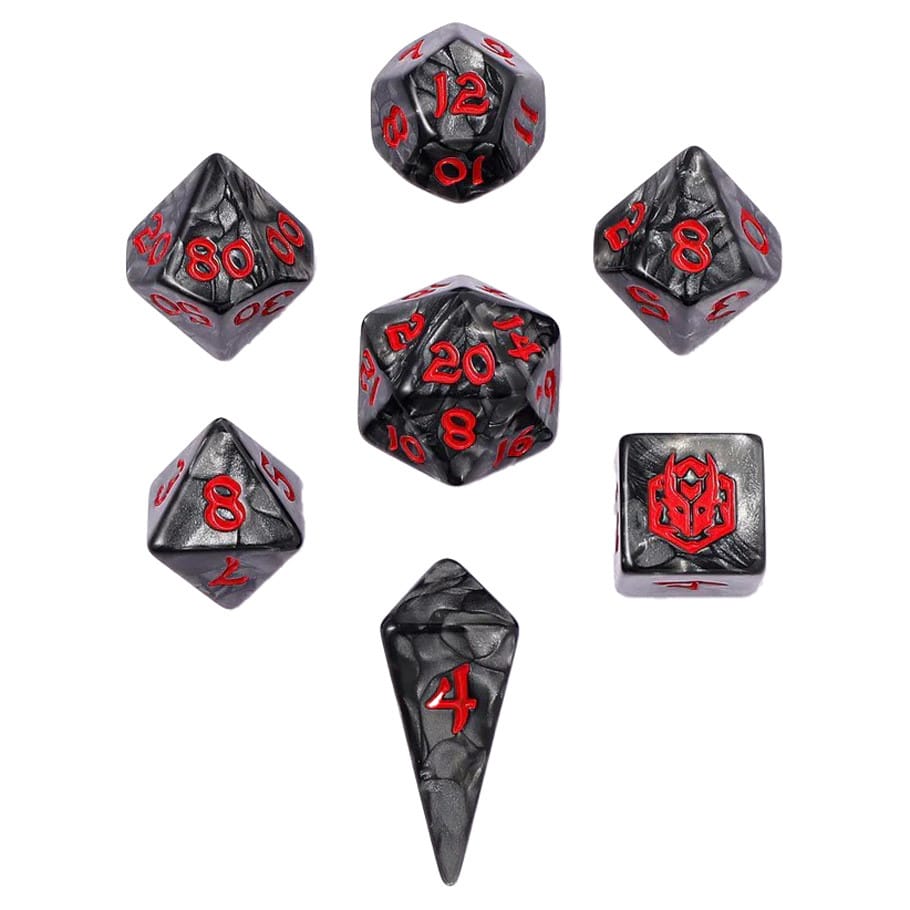 Hymgho Premium Gaming Dice 7-Set Mini Polymer: Iron Golem HY02032 HYO2032