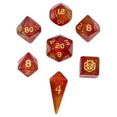 Hymgho Premium Gaming Dice 7-Set Mini Polymer: Phoenix Feather HY02034 HYO2034