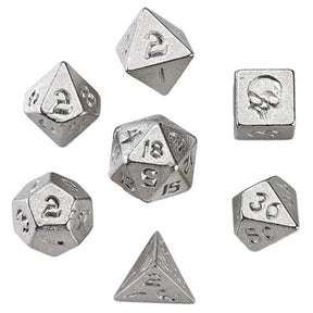 Hymgho Premium Gaming Dice 7-Set Unseelie (Potion Bottle) Mini Metal: Silver HY00405 HYO0405