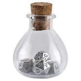Hymgho Premium Gaming Dice 7-Set Unseelie (Potion Bottle) Mini Metal: Silver HY00405 HYO0405