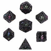 Hymgho Premium Gaming Dice Lllithids Mind Cage Dice: Black with Chromatic HY00517 HYO0517